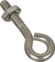 National Hardware N221-556 Eye Bolt, #10-24 Thread, 3/4 in L Thread, 0.28 in