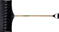 UnionTools 1602100 Snow Pusher, 30 in W Blade, HDPE Blade, Wood Handle,