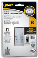 PowerZone In-Wall Indoor Thumbdial Spring Wound Timer, 60 Min