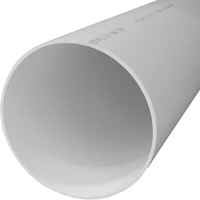 JM Eagle 1610 Pipe, 4 in, 10 ft L, Solvent Weld, PVC, White