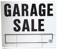 HY-KO LGS-2 Lawn Sign, Garage Sale, Black Legend, Plastic, 24 in W x 19 in H