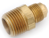 Anderson Metals 754048-0612 Connector, 3/8 x 3/4 in, Flare x MPT, Brass