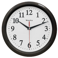 Westclox 461861 Wall Clock, Round, Analog, Analog Display, Plastic Frame,