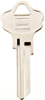 Hy-Ko 11050KW10 Key Blank with Color Dipped Head, Brass, Nickel Plated