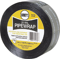 Harvey 014130 Pipe Wrap, 100 ft L, 2 in W, 20 mil Thick, Black