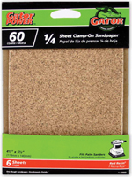 Gator 5033 Sanding Sheet, 4-1/2 in W, 5-1/2 in L, 60 Grit, Coarse, Aluminum