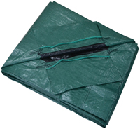 ProSource Y0909GG140 Yard Tarp with Drawstring, 9 ft L, 9 ft W, 8 mil Thick,