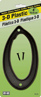 HY-KO PN-29/0 House Number, Character: 0, 4 in H Character, Black Character,