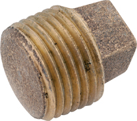 Anderson Metals 738114-04 Solid Pipe Plug, 1/4 in, IPT, Brass