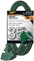 PowerZone OR605627 Extension Cord, 16 AWG Cable, 35 ft L, 13 A, 125 V, Green