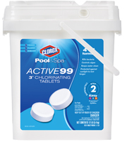 Clorox Pool & Spa Active99 Series 22412CLX Chlorinating Tablet; Solid;
