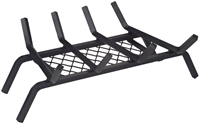 Simple Spaces LTFG-W18 18'' Fireplace Grate, 4-Bar, Steel/Wrought Iron