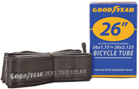 KENT 91079 Bicycle Tube, Butyl Rubber, Black, For: 26 x 1-3/4 in to 2-1/8 in