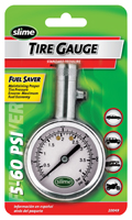 Slime 20049 Tire Gauge, 5 to 60 psi, Brass Gauge Case