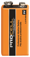 PROCELL PC1604BKD Battery, 9 V Battery, 550 mAh, Alkaline, Manganese Dioxide