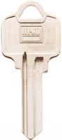 HY-KO 11010AR1 Key Blank, Brass, Nickel, For: American Cabinet, House Locks