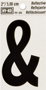 Hy-Ko RV Reflective Self-Adhesive Weather Resistant Symbol Sign, Ampersand