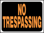 HY-KO Hy-Glo Series 3014 Identification Sign, Rectangular, NO TRESPASSING,