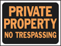 HY-KO Hy-Glo Series 3025 Identification Sign, Rectangular, PRIVATE PROPERTY