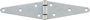 National Hardware N128-322 Strap Hinge, 2.43 in W Frame Leaf, Steel, Screw