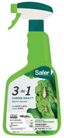 Safer 5452-6 Garden Spray; Liquid; 32 oz Bottle