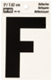 HY-KO RV-50/F Reflective Letter; Character: F; 3 in H Character; Black