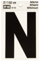 HY-KO RV-50/N Reflective Letter; Character: N; 3 in H Character; Black
