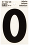 HY-KO RV-50/O Reflective Letter; Character: O; 3 in H Character; Black