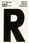 HY-KO RV-50/R Reflective Letter; Character: R; 3 in H Character; Black