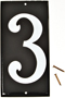 HY-KO CA-25/3 House Number; Character: 3; 3-1/2 in H Character; White