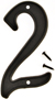 HY-KO PN-29/2 House Number, Character: 2, 4 in H Character, Black Character,