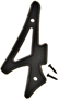 HY-KO PN-29/4 House Number, Character: 4, 4 in H Character, Black Character,