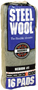 Homax 106604-06 Steel Wool Pad; #1 Grit; Medium; Gray