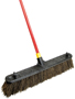 Quickie 00536 Push Broom; 24 in Sweep Face; Polymer Bristle; Steel Handle