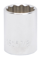 Vulcan MT6517445 Drive Socket, 7/8 in Socket, 1/2 in Drive, 12-Point, Chrome