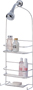 Simple Spaces SS-5786-PE-3L Shower Caddy, 3-Shelf, Steel, 10 in OAW, 27-3/4