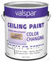 Valspar 027.0001420.007 Color Changing Ceiling Paint; Matte; White; 1 gal