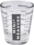 HIC 13211BLK Multi-Purpose Mini Measuring Glass; 1 oz Capacity; Glass; Red