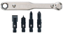 GENERAL 8071 Ratcheting Offset Screwdriver Set with Pass Through Handle; 4
