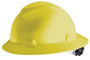 Safety Works Heavy-Duty Hard Hat, 6-1/2 - 8 in, Full Brim, Non-Slotted, HDPE