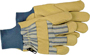 BOSS 4341L Protective Gloves, L, Wing Thumb, Knit Wrist Cuff, Blue/Tan