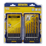 IRWIN 318015 Drill Bit Set; Turbo Point; 15-Piece; Steel
