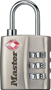 Master Lock 4680DNKL Combination Luggage Lock; 1/8 in Dia Shackle; 3/4 in H