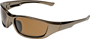 SAFETY WORKS 10105404 Safety Glasses; Full Frame; Havana Brown Frame; UV
