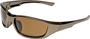 SAFETY WORKS 10105404 Safety Glasses, Full Frame, Havana Brown Frame, UV