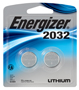 Energizer 2032BP-2 Coin Cell Battery, 3 V Battery, 235 mAh, CR2032 Battery,