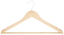 Simple Spaces HEA00040G-N Clothes Hanger Set; 17.5 in OAL; 9 in OAW; Natural