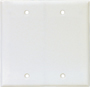 Eaton Cooper Wiring PJ23W Wallplate, 8 in L, 1/4 in W, 2 -Gang,