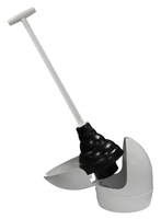 Korky 90-4 Toilet Plunger and Holder, 6 in Cup, T-Handle Handle