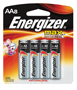 Energizer E91 Series E91MP-8 Alkaline Battery, AA Battery, Zinc, Manganese